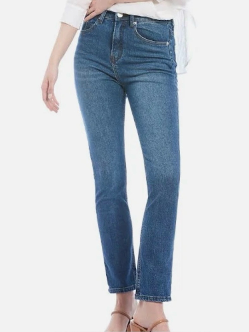Gianni Bini Mid Blue Straight Leg Jeans: Size 29